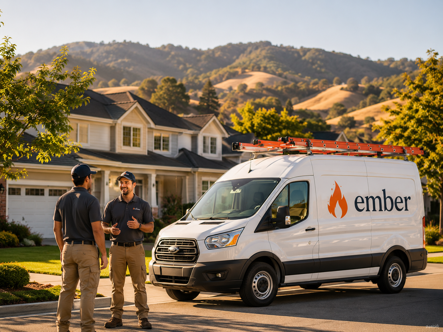Ember service van and technicians